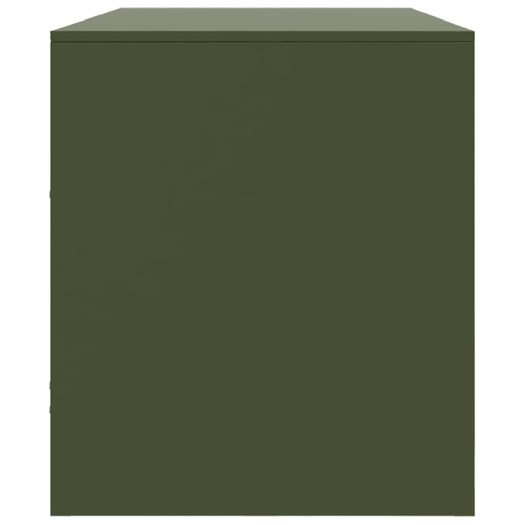 TV-Schrank Olivgrün 99x39x44 cm Stahl