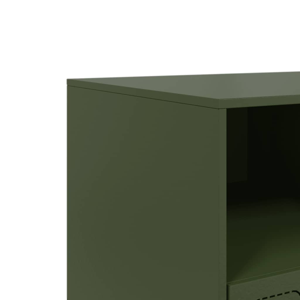 TV-Schrank Olivgrün 99x39x44 cm Stahl