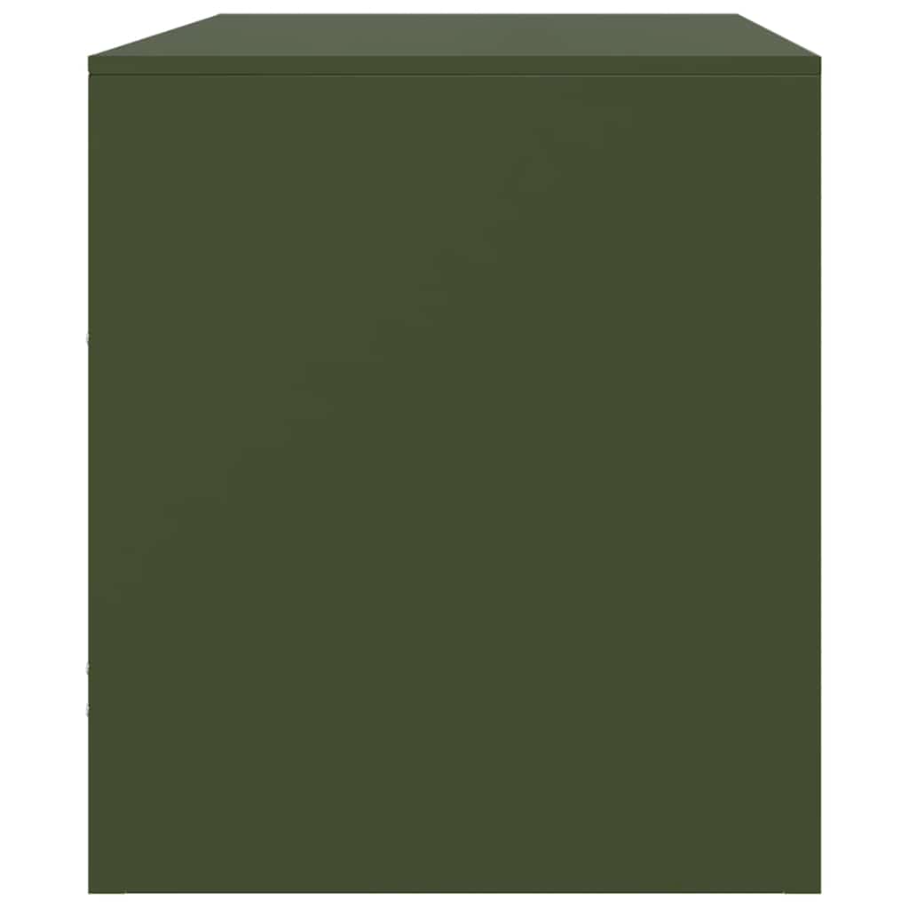 TV-Schränke 2 Stk. Olivgrün 67x39x44 cm Stahl