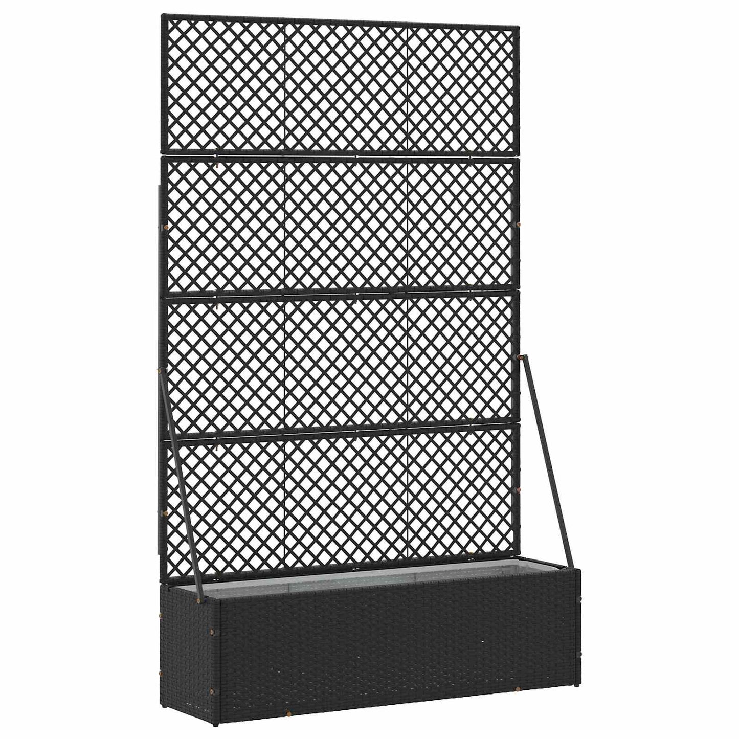 Garten-Spalier-Pflanzer Schwarz 105 x 30 x 170 cm Metall