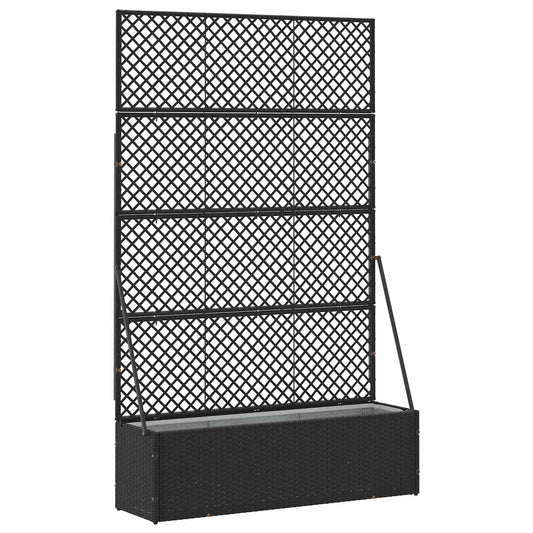 Garten-Spalier-Pflanzer Schwarz 105 x 30 x 170 cm Metall
