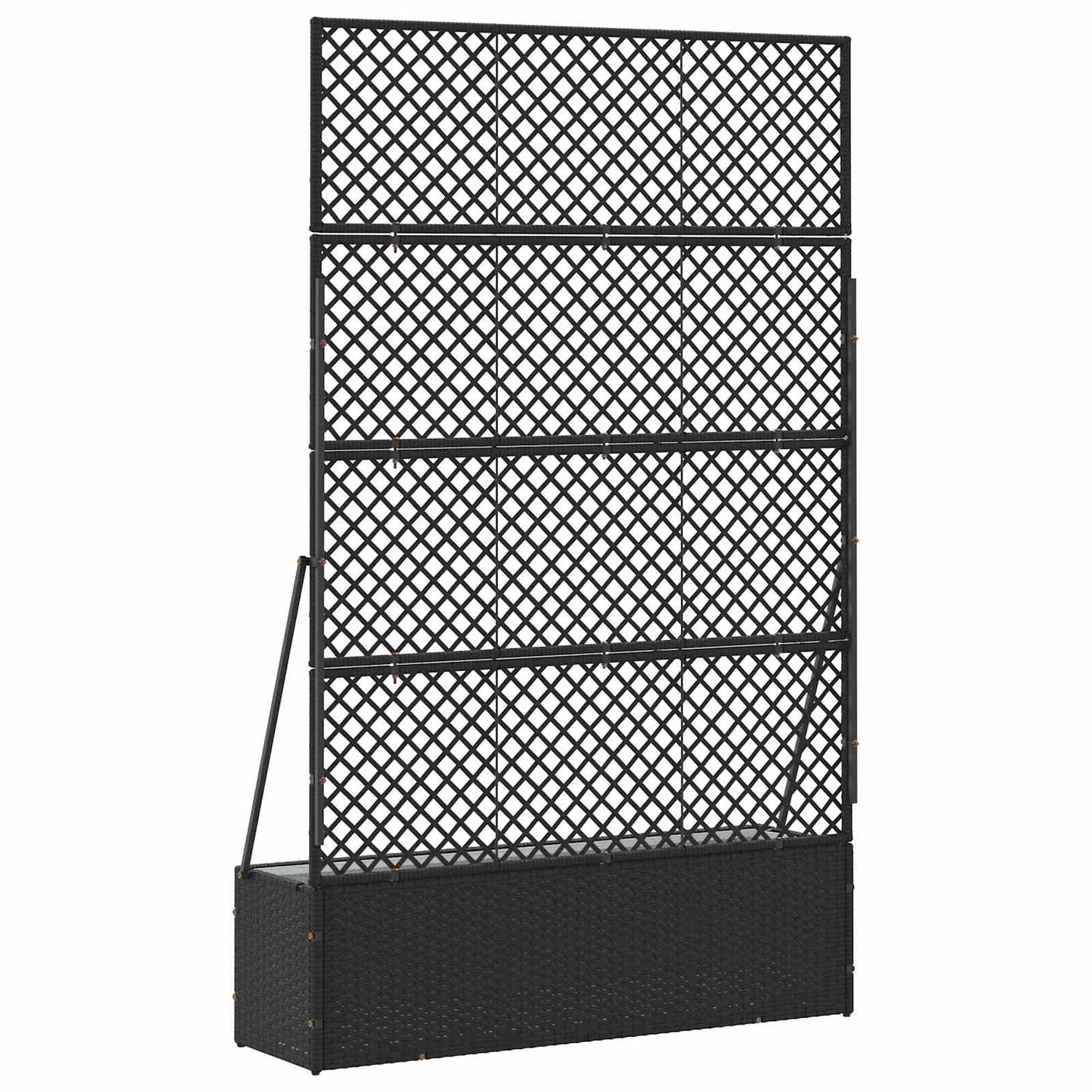 Garten-Spalier-Pflanzer Schwarz 105 x 30 x 170 cm Metall