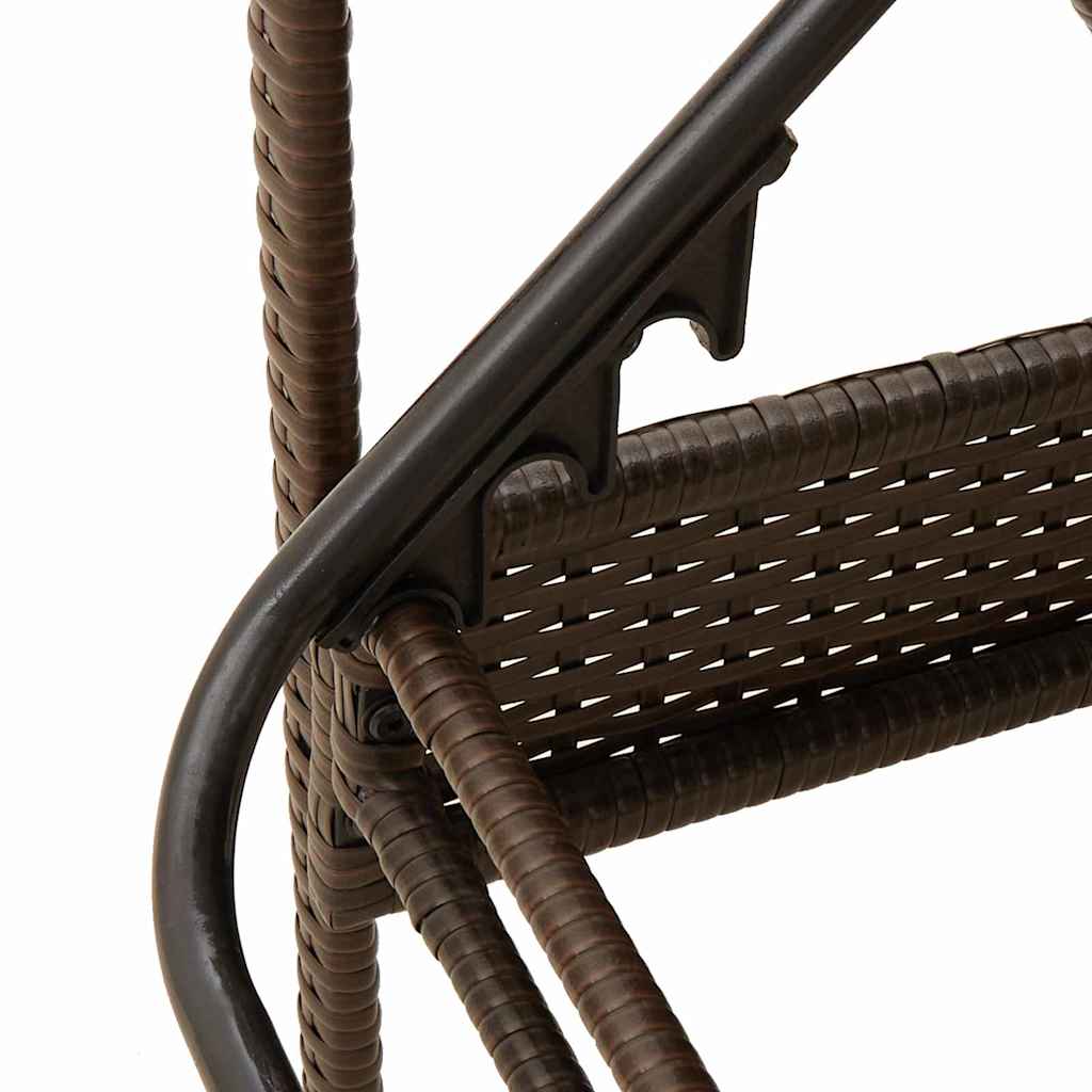| Sonnenliege | mit Kissen Braun 63 x 200 x 81 cm Poly-Rattan