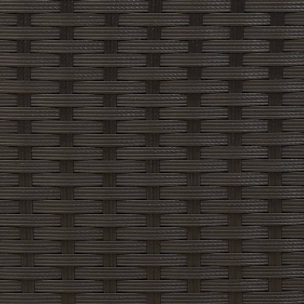 Sonnenliege mit Kissen Schwarz Poly Rattan