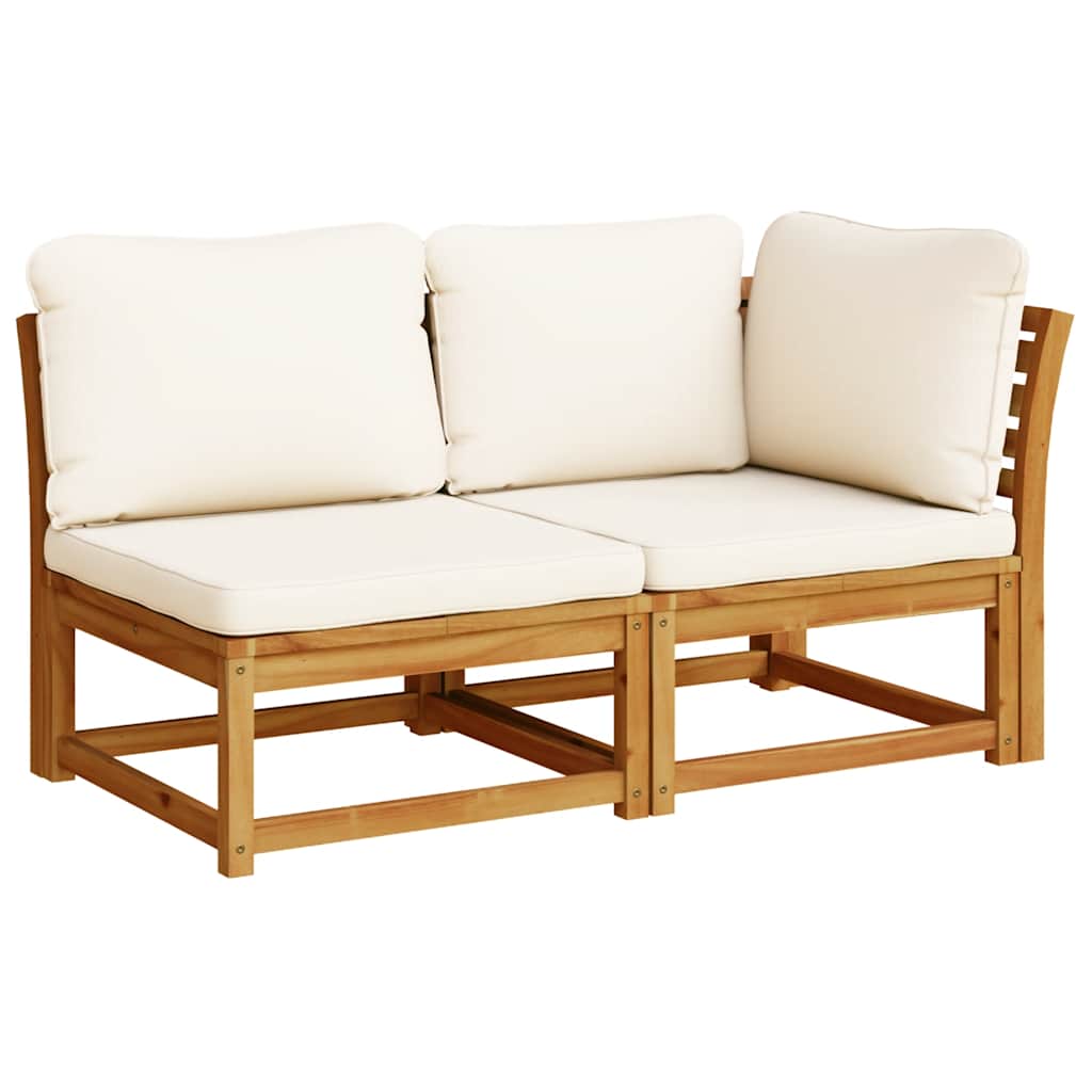11-tlg. Garten-Lounge-Set mit Kissen Massivholz Akazie