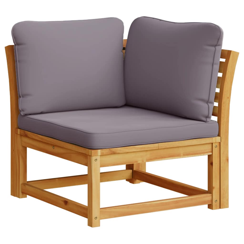 Gartensofa mit Kissen 2-Sitzer Massivholz Akazie