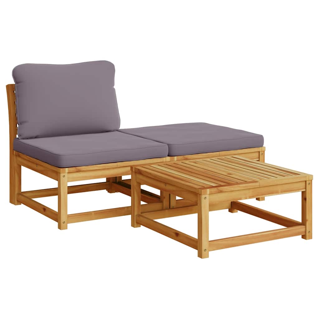 6-tlg. Garten-Lounge-Set mit Kissen Massivholz Akazie