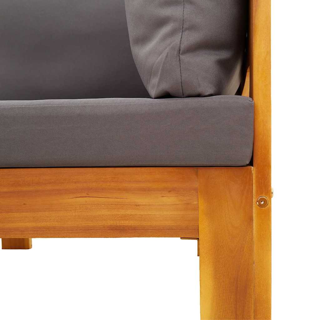 2-tlg. Garten-Sofa-Set mit Kissen Massivholz Akazie