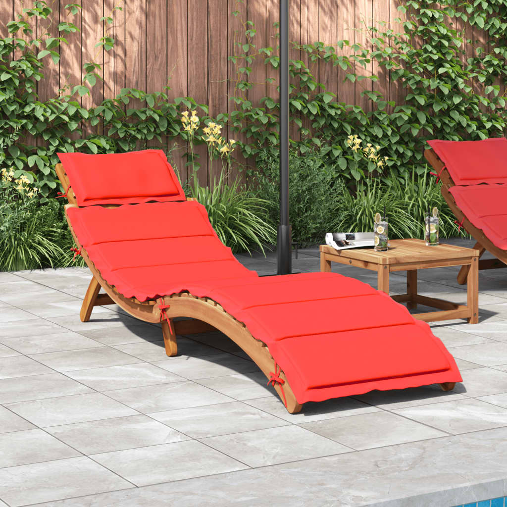 | Sonnenliege | mit Kissen taupe 55 x 184 x 64cm Massivholz Akazie