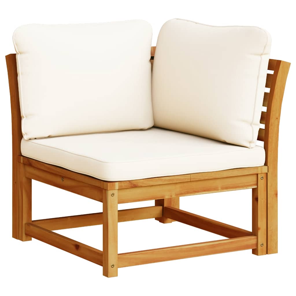 Garten-Ecksofa mit Kissen 73x73x65 cm Massivholz Akazie