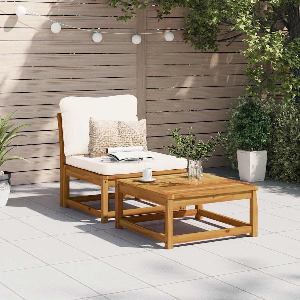 Gartensofa mit Kissen Massivholz Akazie