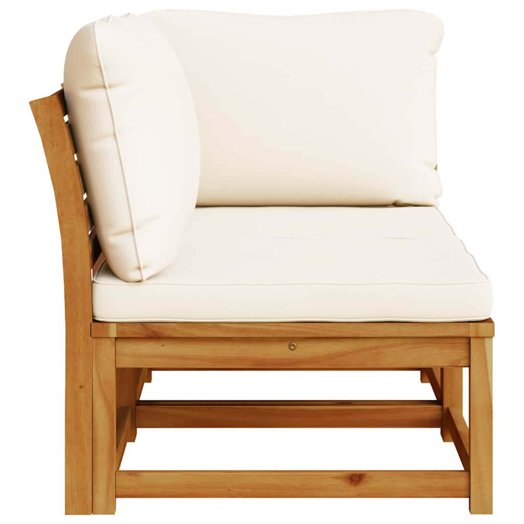 2-tlg. Garten-Lounge-Set mit Kissen Massivholz Akazie