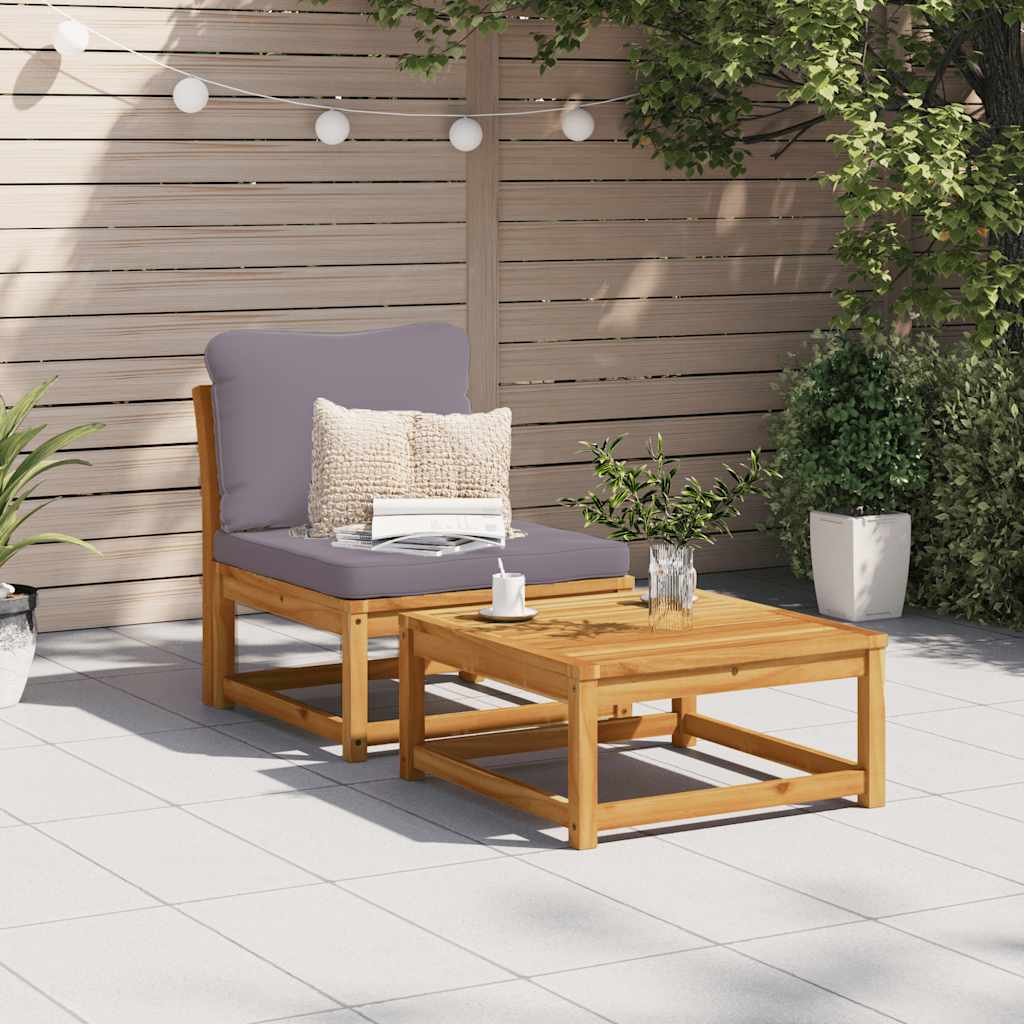 Gartensofa mit Kissen Massivholz Akazie