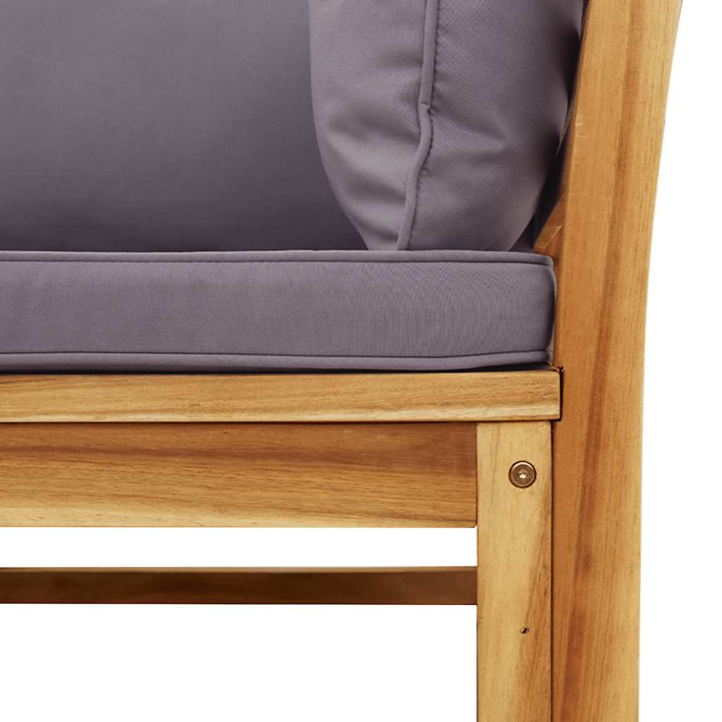 2-tlg. Garten-Lounge-Set mit Kissen Massivholz Akazie