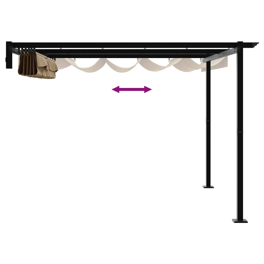 Pavillon Taupe 300 x 300 x 200 cm Polyester