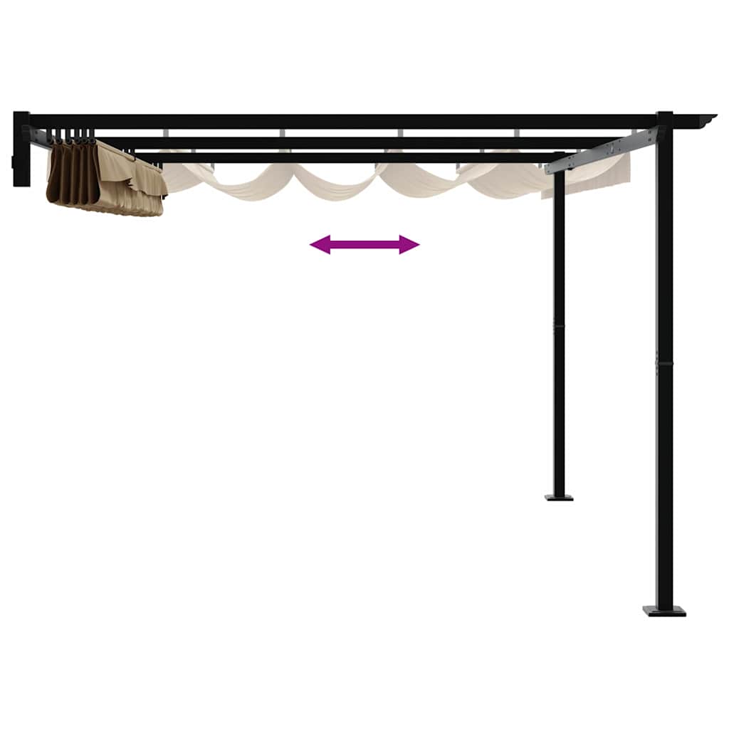 Pavillon Taupe 400 x 300 x 200 cm Polyester