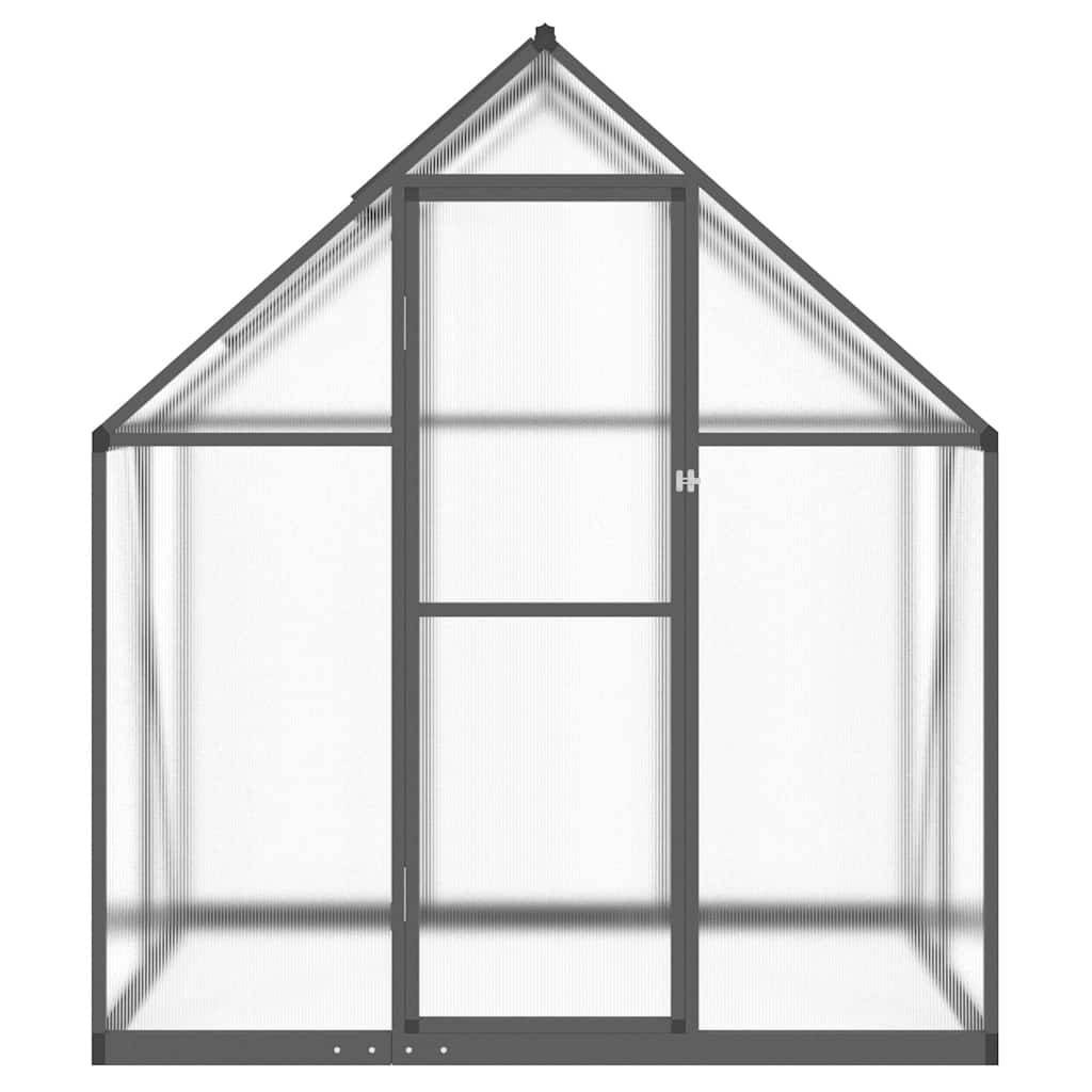 Gewächshaus mit Fundamentrahmen Anthrazit 169x114x195 cm Alu