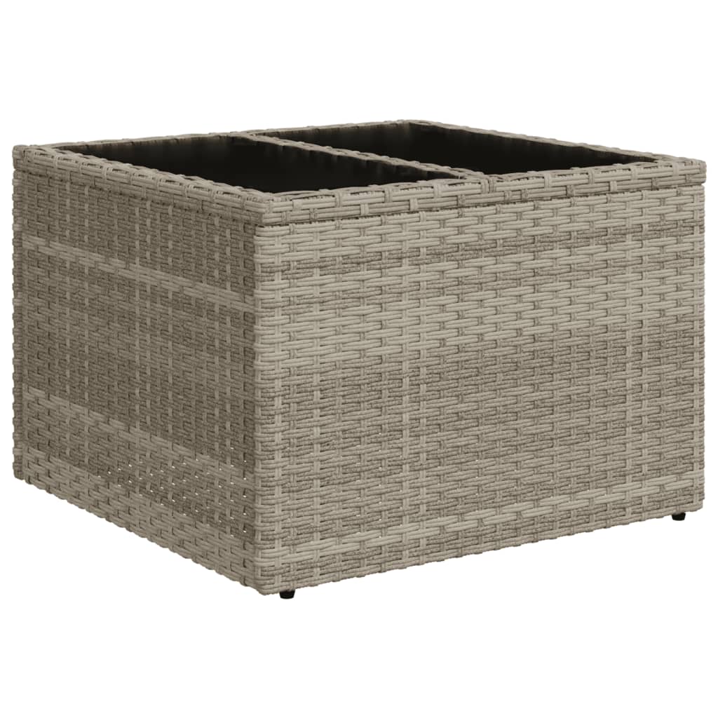 11-teiliges Gartensofa-Set mit Kissen, grau, Polyrattan