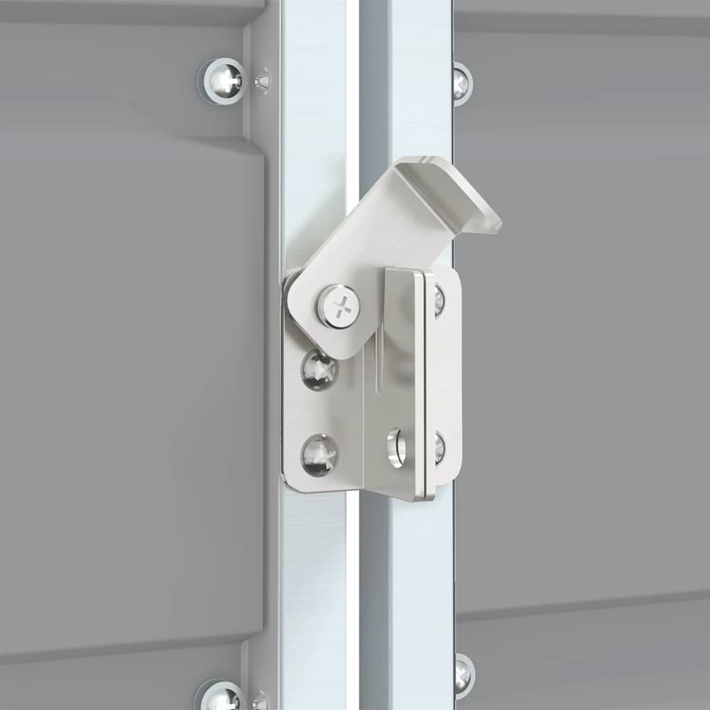 Mülltonnenbox für 2 Tonnen Grau 144x81x113 cm Stahl
