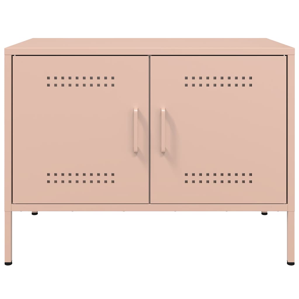 TV-Schränke 2 Stk. Rosa 68x39x50,5 cm Stahl