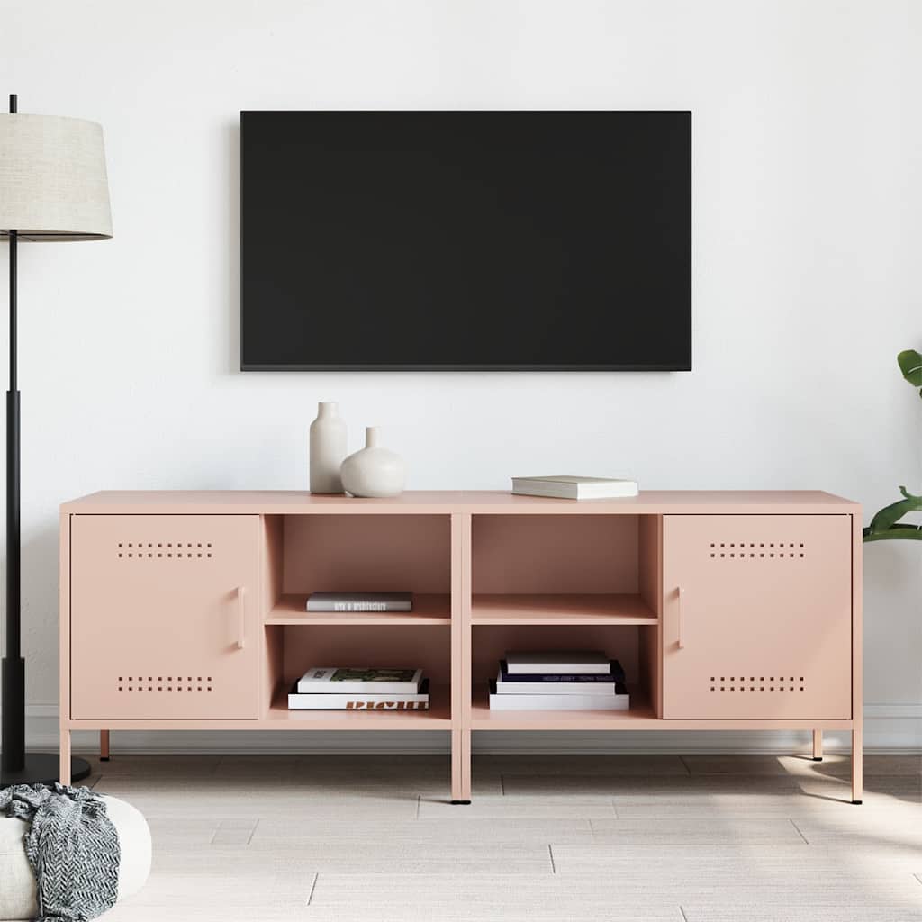 TV-Schränke 2 Stk. Rosa 68x39x50,5 cm Stahl