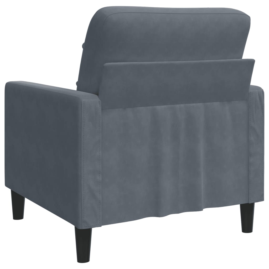 Sessel Dunkelgrau 60 cm Samt