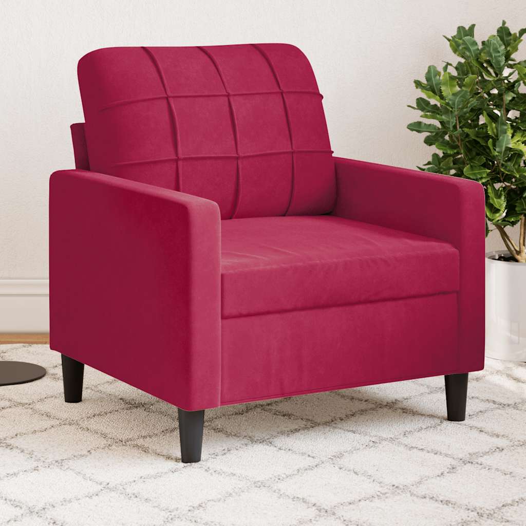 Sessel Weinrot 60 cm Samt