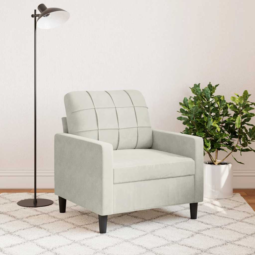 Sessel Creme 60 cm Samt
