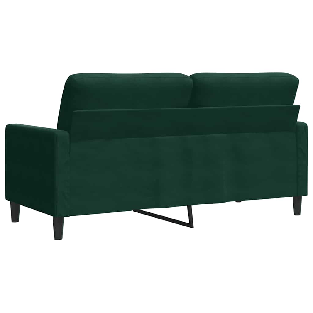 2-Sitzer-Sofa Dunkelgrün 140 cm Samt