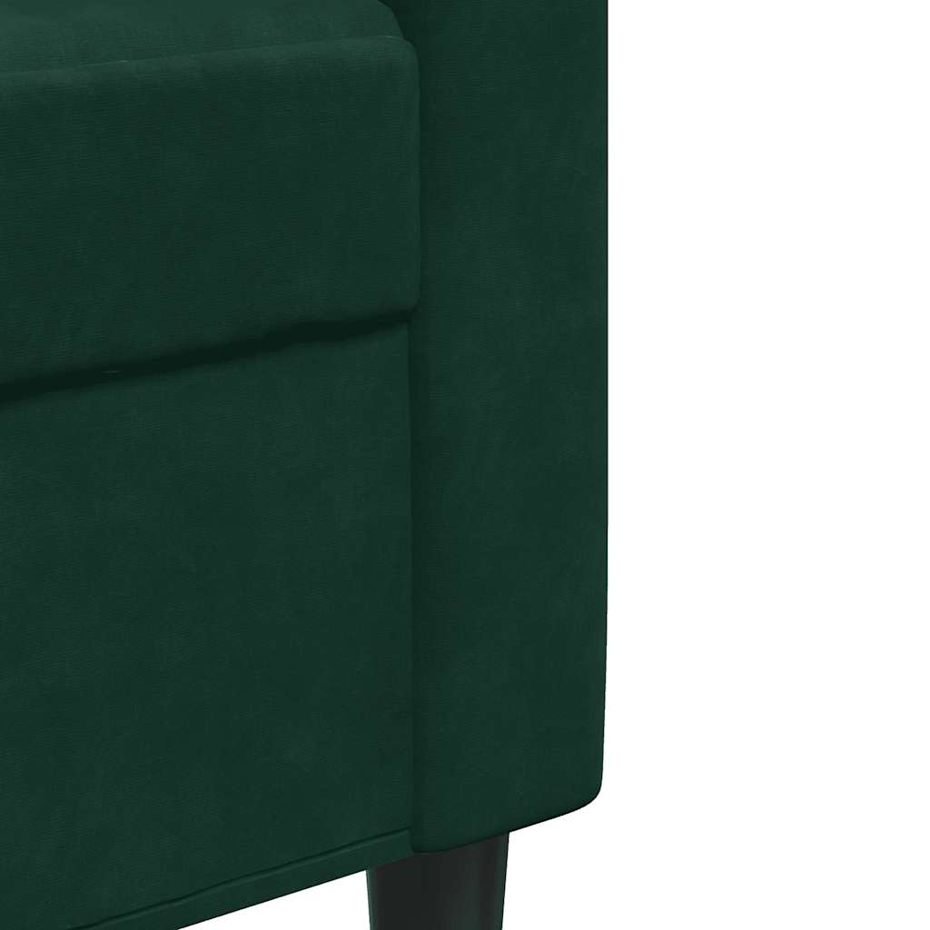 2-Sitzer-Sofa Dunkelgrün 140 cm Samt