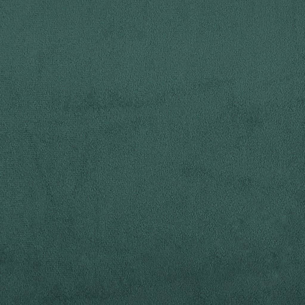 Sessel mit Hocker Dunkelgrün 60 cm Samt