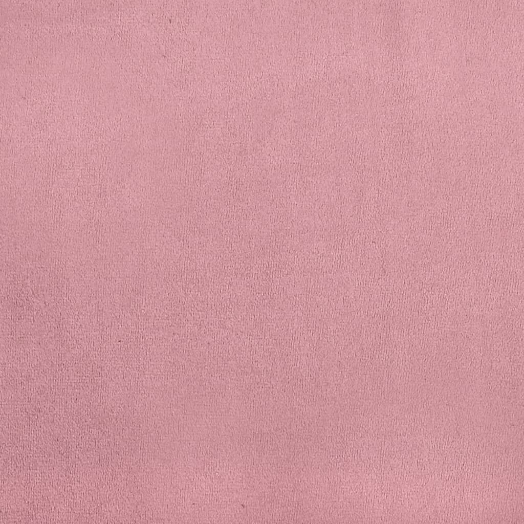 4-tlg. Sofagarnitur mit Kissen Rosa Samt