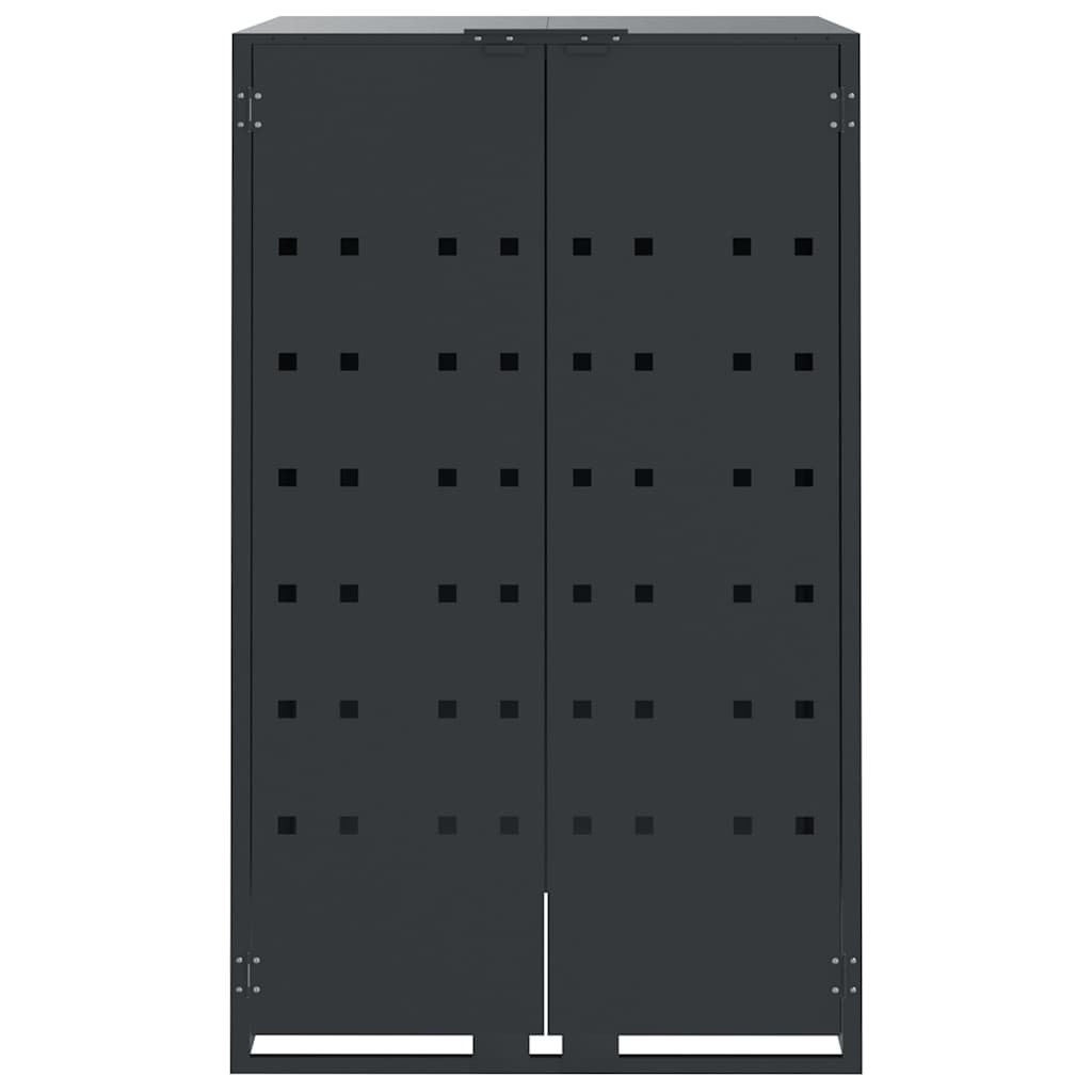 Mülltonnenbox für 6 Tonnen Anthrazit 414x79x117 cm Stahl