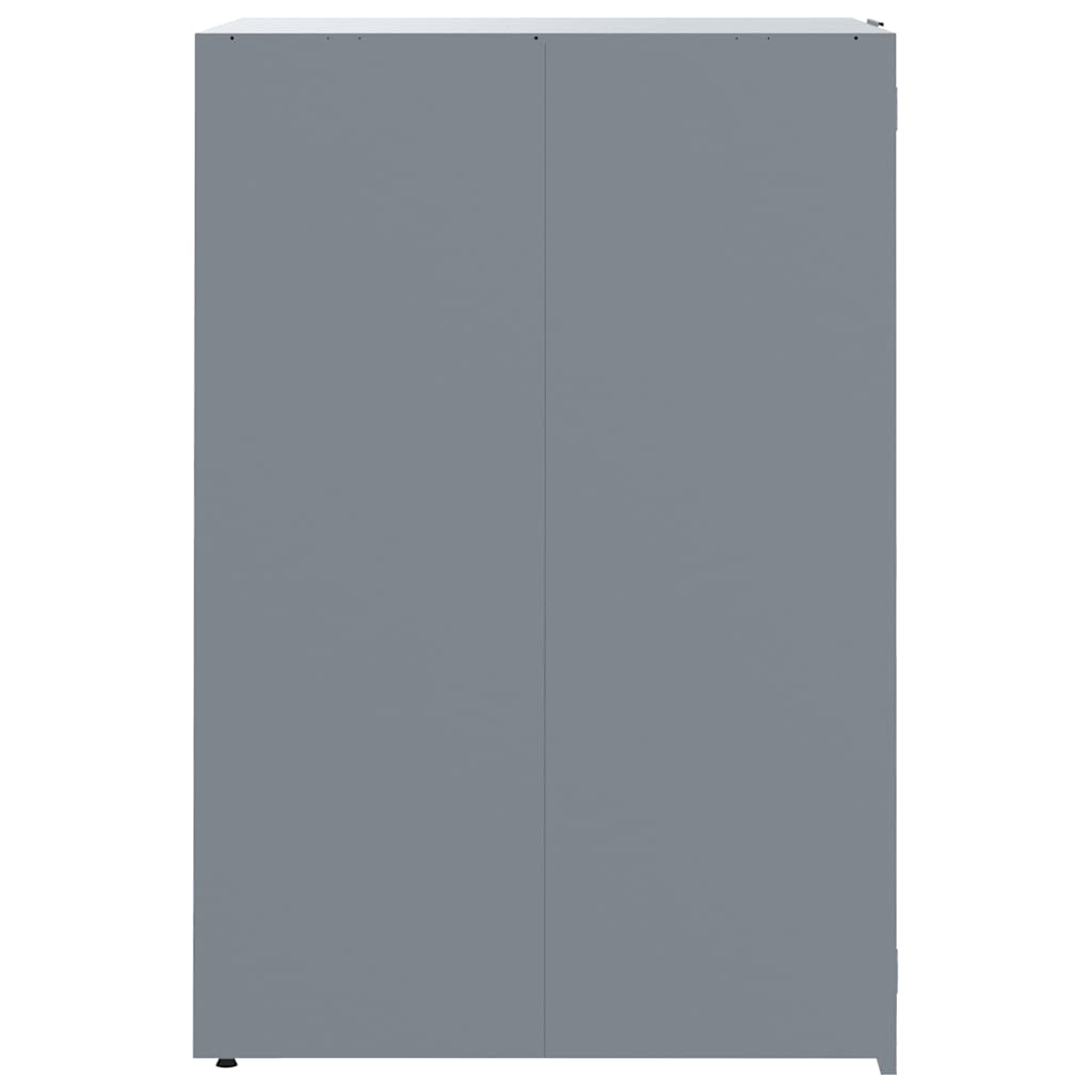 Mülltonnenbox für 6 Tonnen Grau 414x79x117 cm Stahl