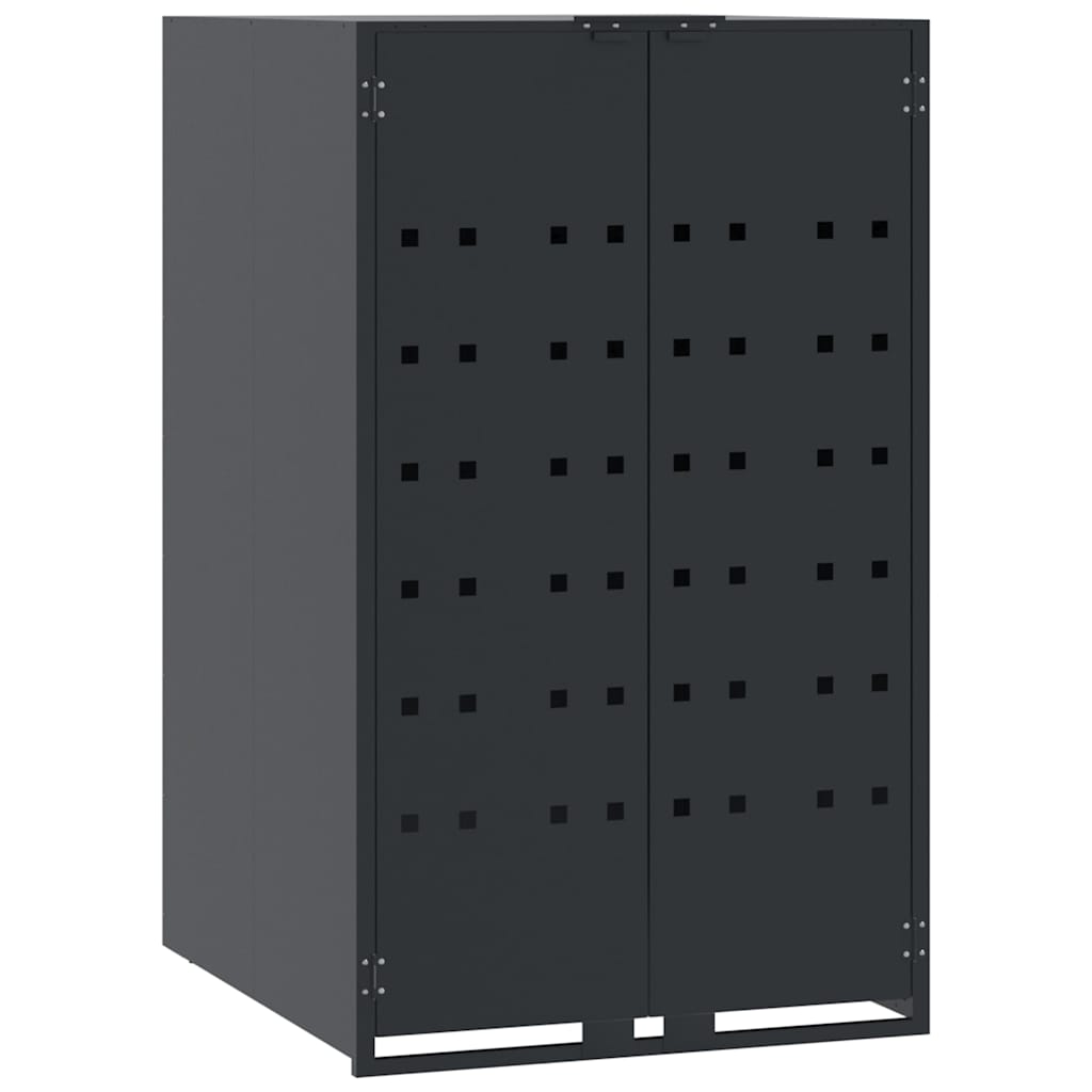 Mülltonnenbox für Einzeltonne Anthrazit 69x79x117 cm Stahl