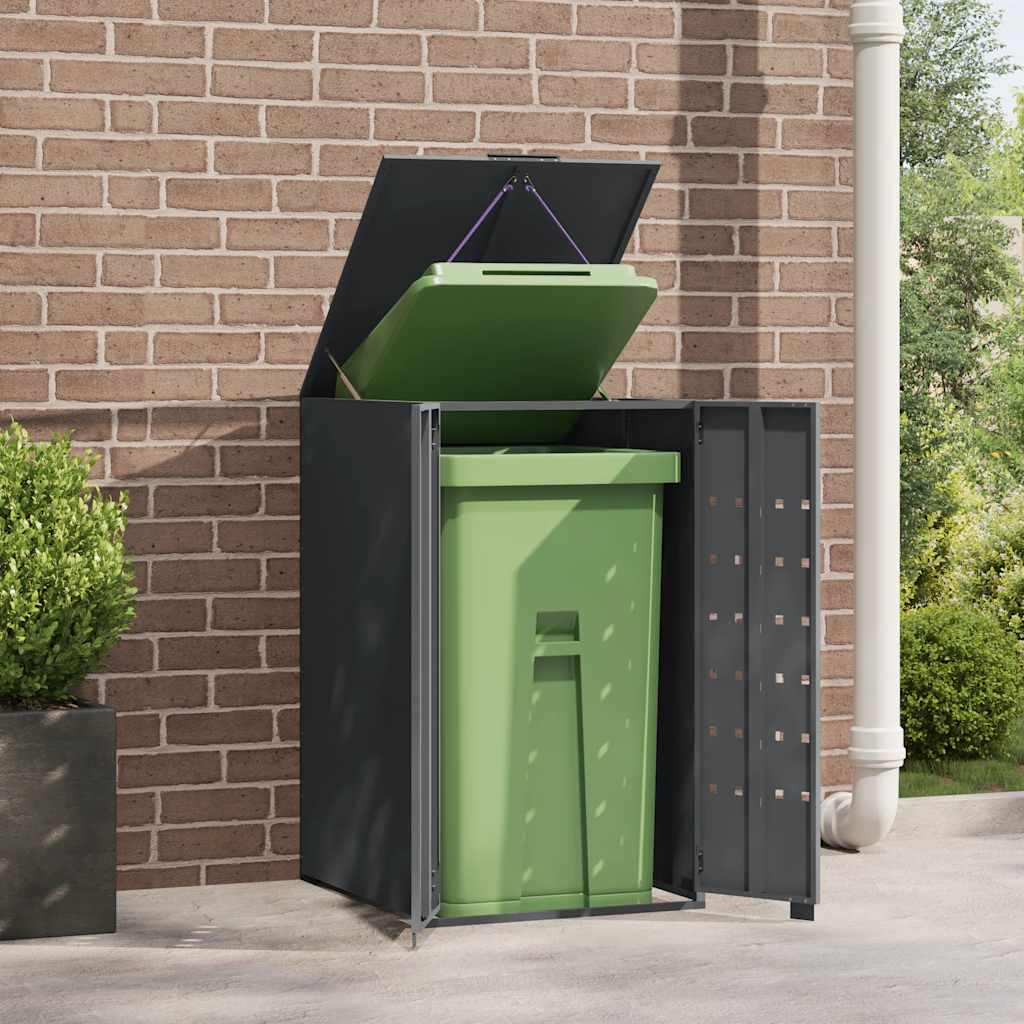 Mülltonnenbox für Einzeltonne Anthrazit 69x79x117 cm Stahl