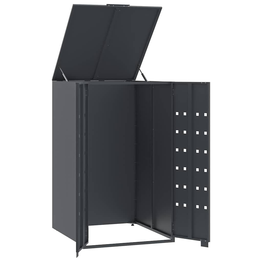 Mülltonnenbox für Einzeltonne Anthrazit 69x79x117 cm Stahl