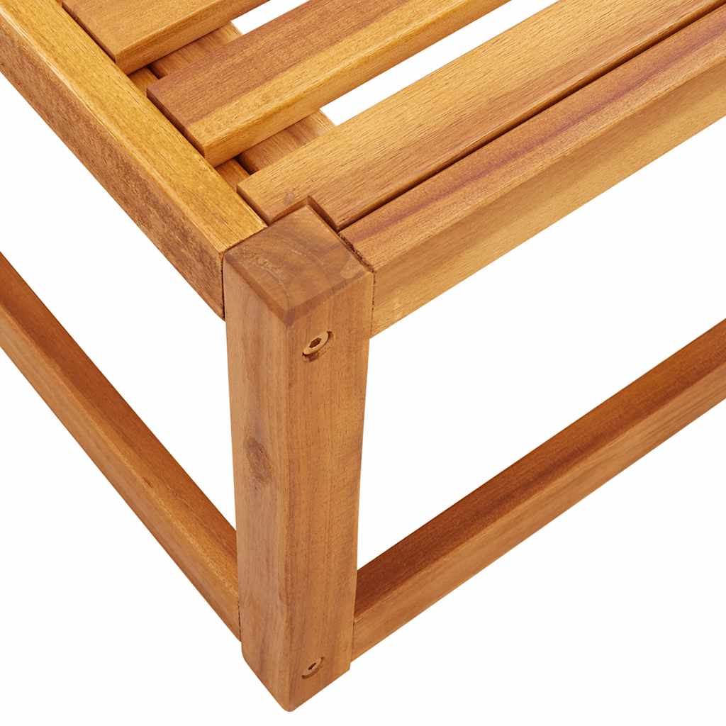 3-tlg. Gartensofa-Set mit Kissen Holz Akazie & Rattan