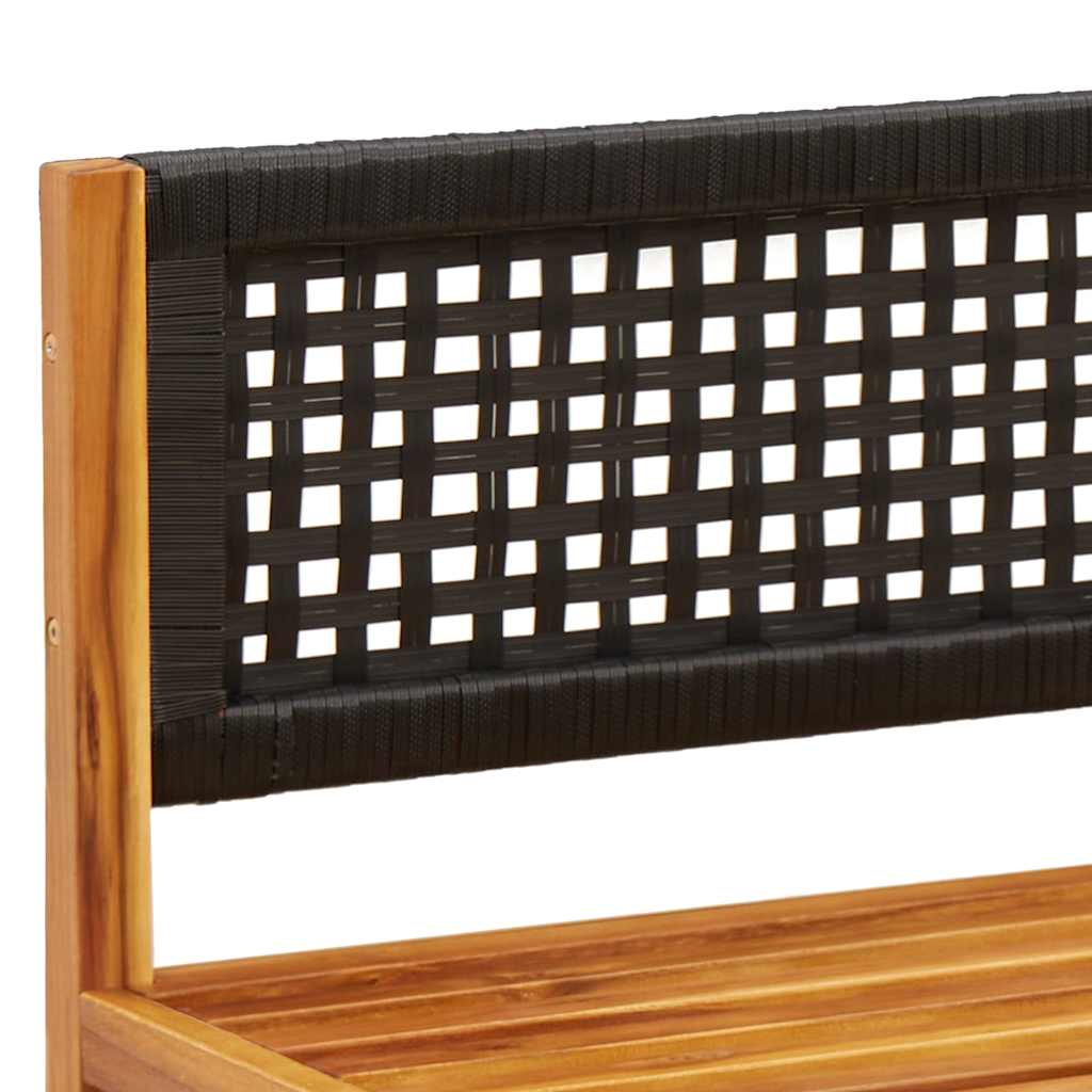 Gartensofa mit Kissen 2-Sitzer Holz Akazie & Rattan