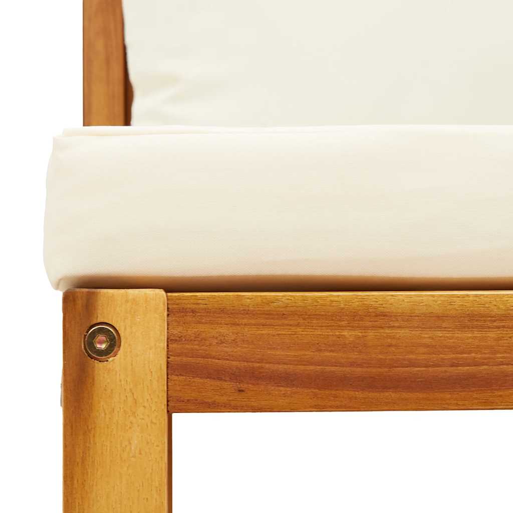 Gartensofa mit Kissen 2-Sitzer Holz Akazie & Rattan