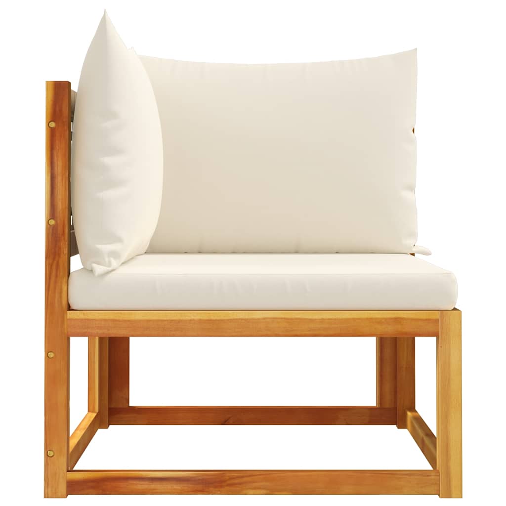 Gartensofa-Ecke mit Kissen Holz Akazie & Rattan