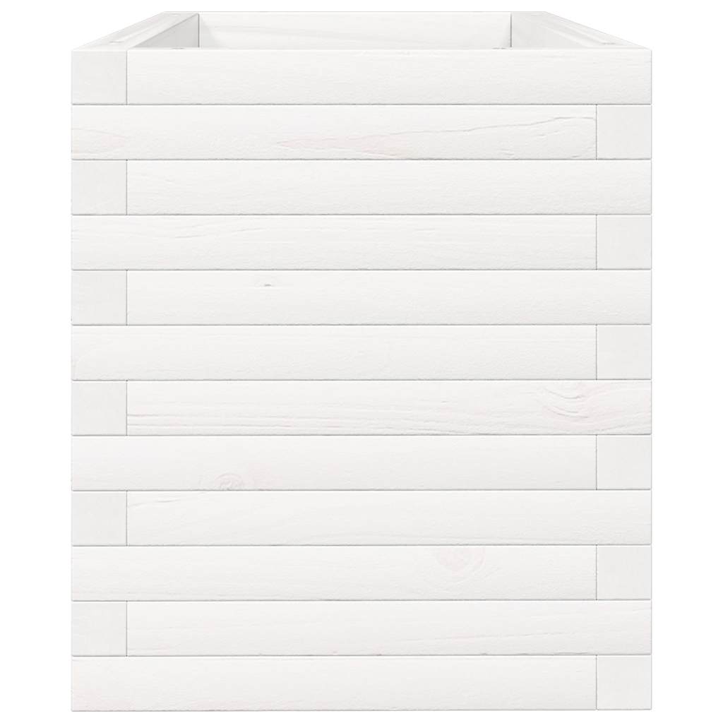 Pflanzkübel Weiß 90x40x45,5 cm Massivholz Kiefer