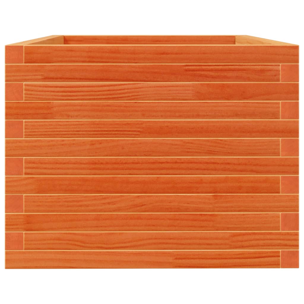 Pflanzkübel Wachsbraun 90x60x45,5 cm Massivholz Kiefer