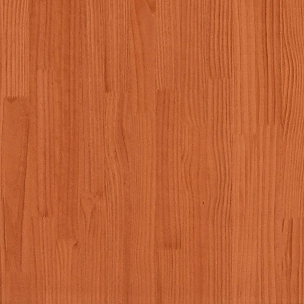 Pflanzkübel Wachsbraun 70x70x46 cm Massivholz Kiefer