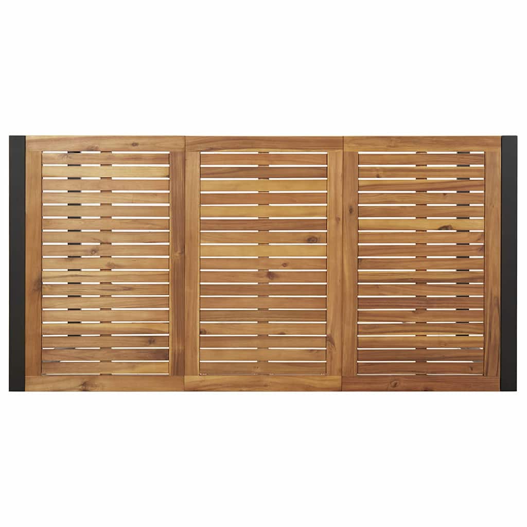 Garten Essgruppe 7 pcs Schwarz Massivholz Akazie