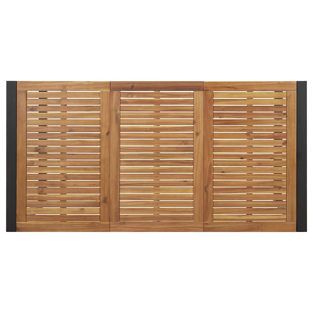 Garten Essgruppe 7 pcs Schwarz Massivholz Akazie