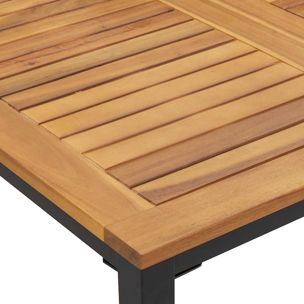 Garten Essgruppe 9 pcs Schwarz Massivholz Akazie