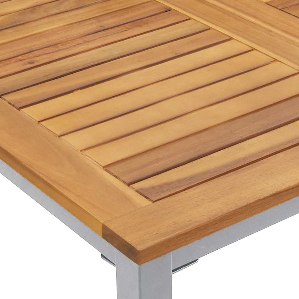 Garten Essgruppe 7 pcs Grau Massivholz Akazie