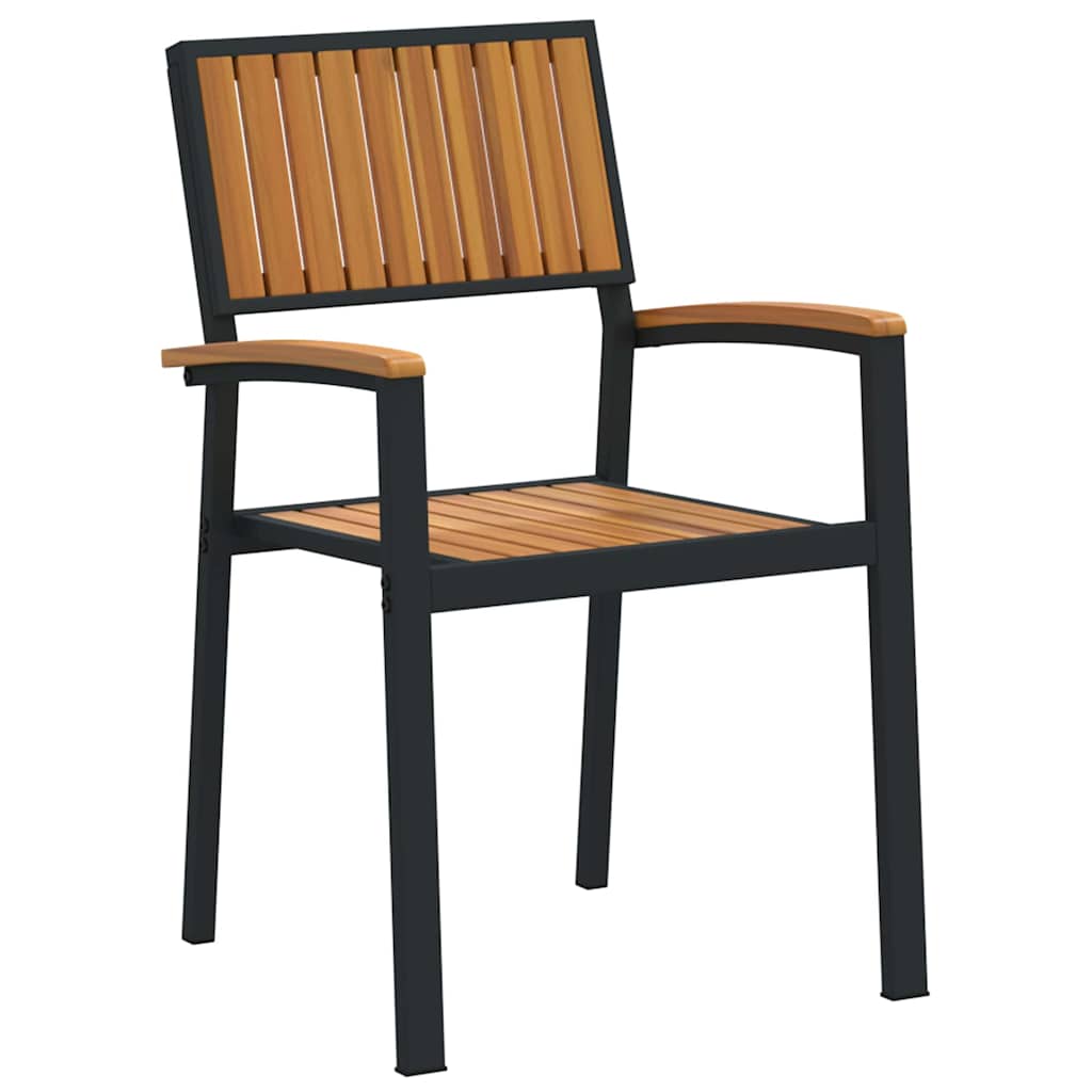 Garten Essgruppe 5 pcs Schwarz Massivholz Akazie