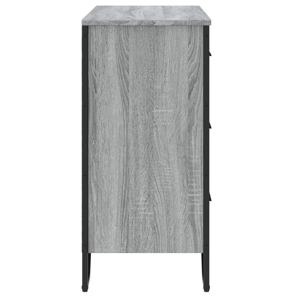 Kommode Grau Sonoma 91x35,5x74,5 cm Holzwerkstoff
